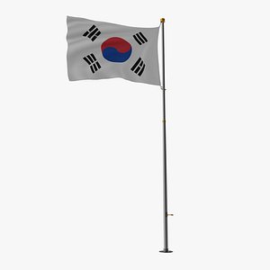 Pole Flag South Korea model