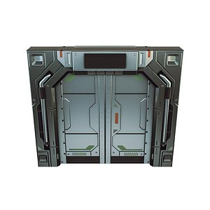 sci-fi door 3D model