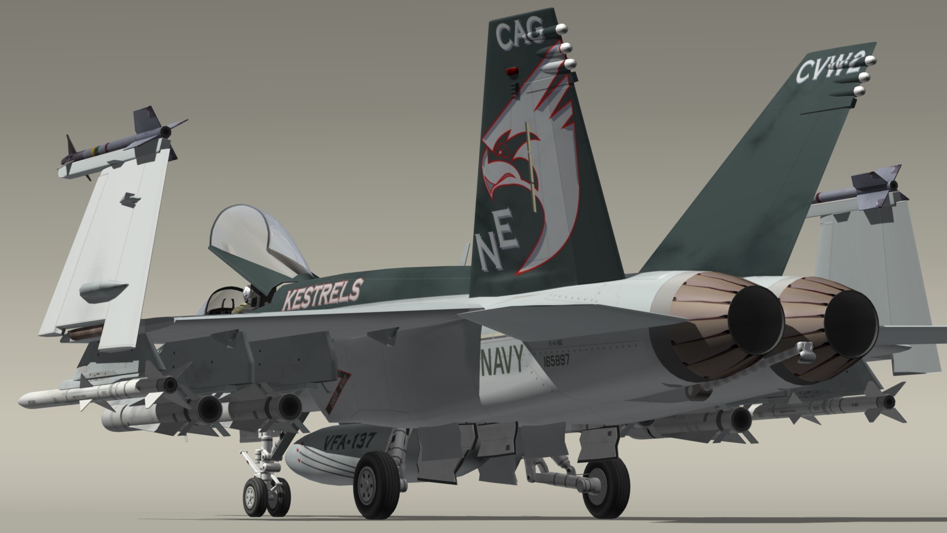 F18 Super Hornet Kestrels 3D model https://p.turbosquid.com/ts-thumb/Bt/KTivZe/YV/f18kespr15/jpg/1624706774/1920x1080/fit_q87/eaf15c084ae830701d57b366dced4e82ae77d8a8/f18kespr15.jpg
