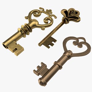3D Old Keys Collection model