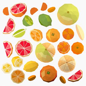 Citrus fruit collection 3D model