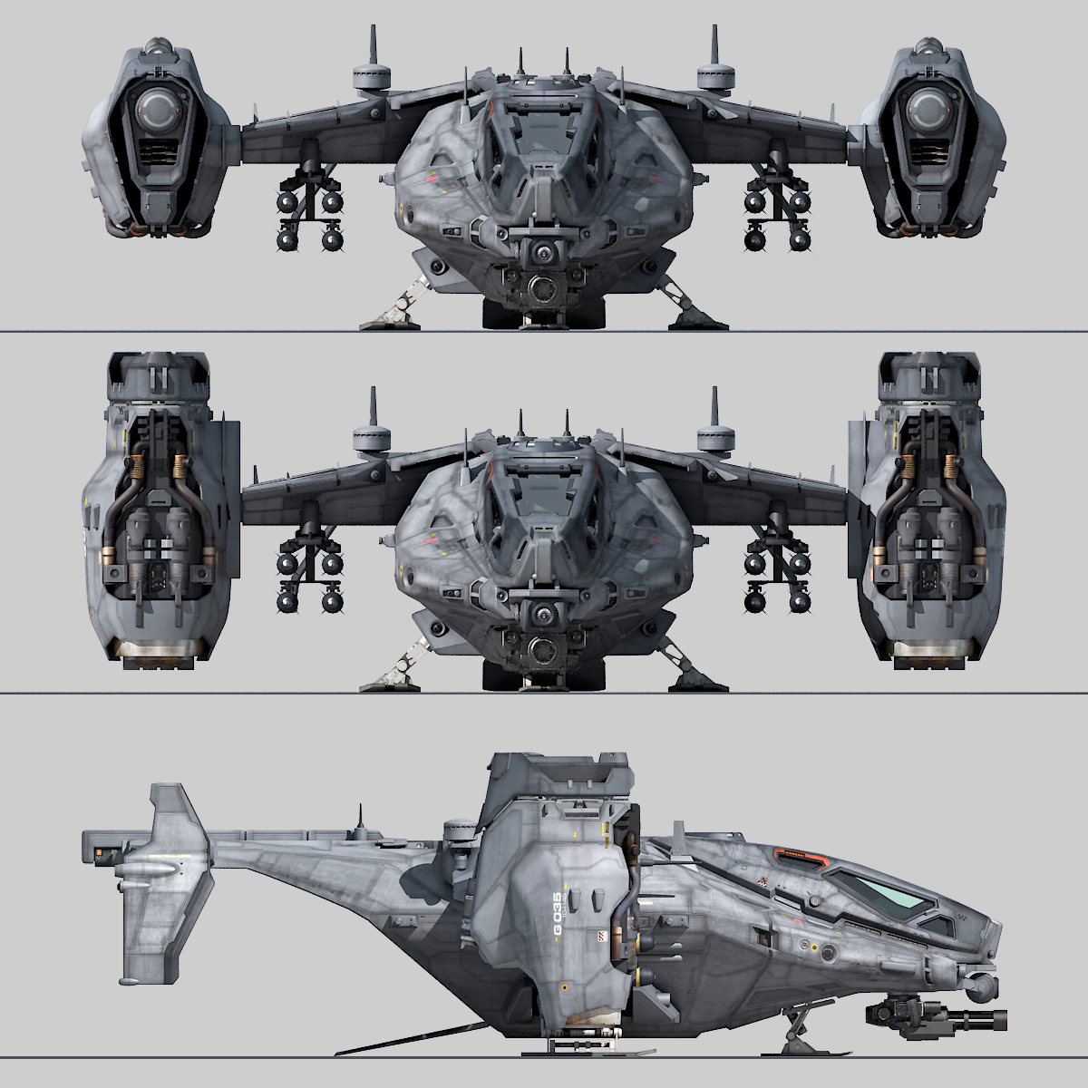 3d sf heavy dropship