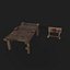 Torture table and guillotine