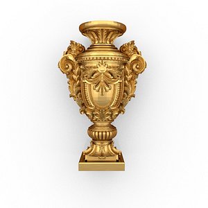 Classical urn decorative onlay cnc 3d printing stl 03