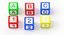 alphabet blocks b c 3D model