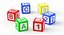 alphabet blocks b c 3D model