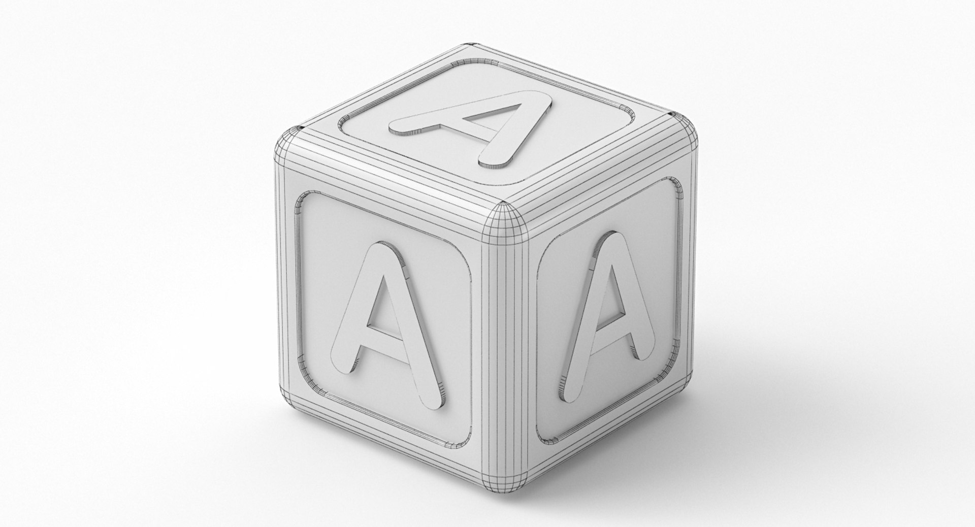 Alphabet blocks b c 3D model - TurboSquid 1292497