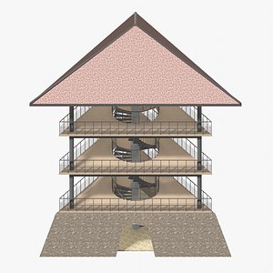 Tropical pavilion 26A79 3D model