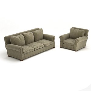 3D model sofa chair fat traditional