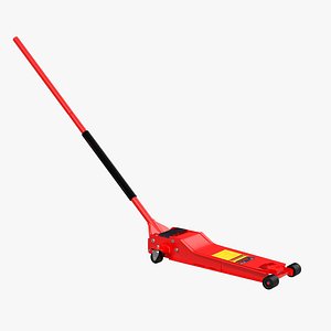 floor jack red 3d model