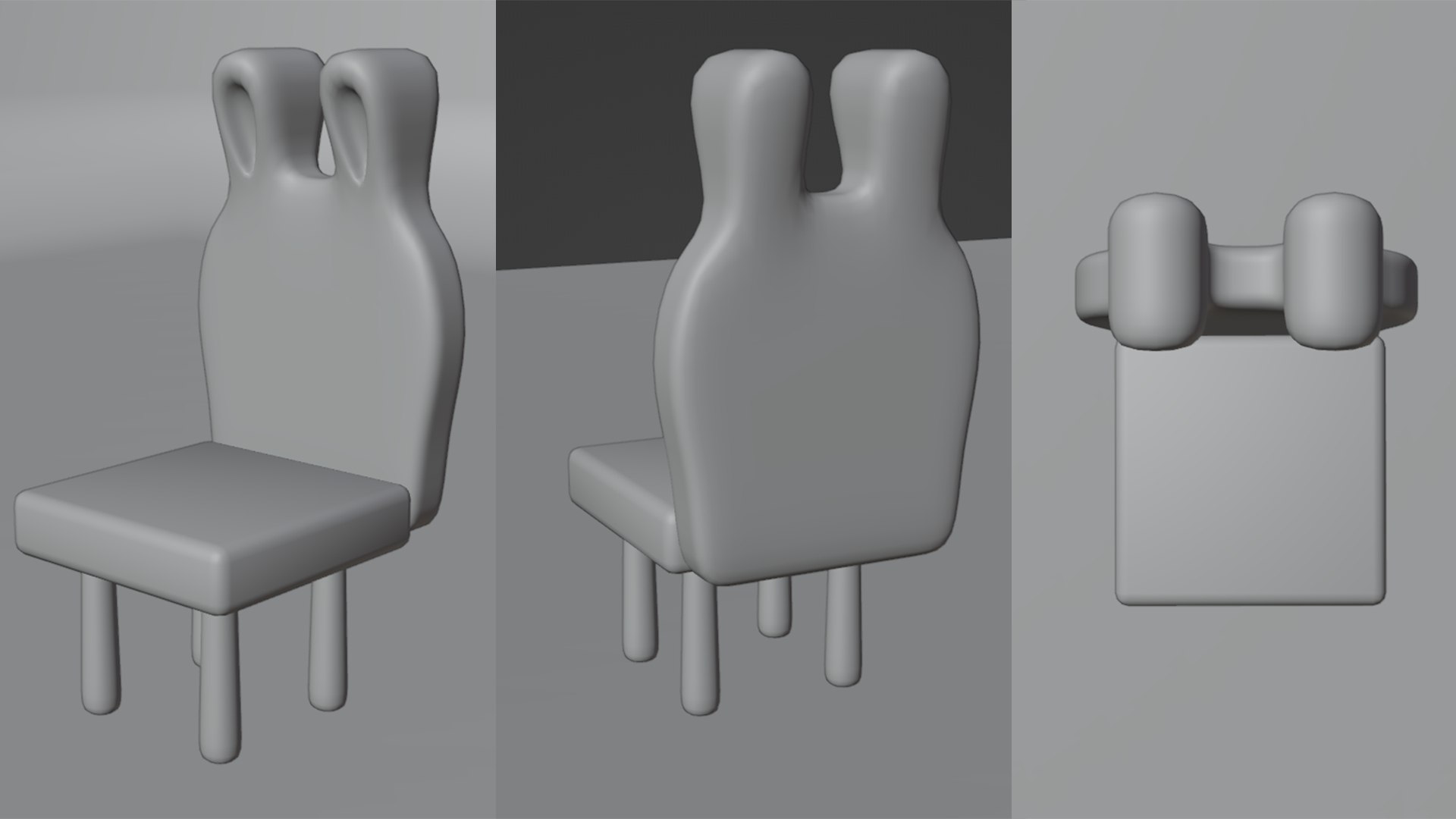 Rabbit Cute Chair - TurboSquid 2269025