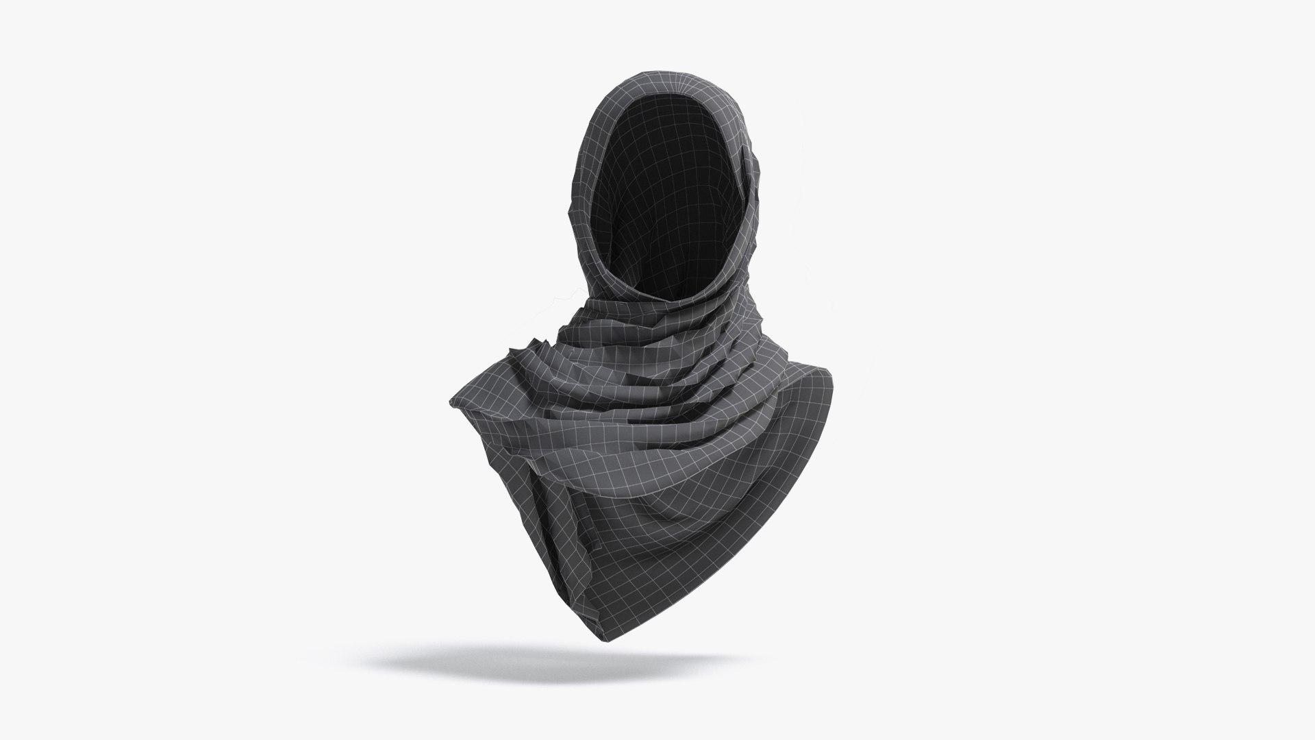 3D model Black Hijab - woman muslim head cover https://p.turbosquid.com/ts-thumb/Bt/pHuyJw/oN/wireframe01/jpg/1682059641/1920x1080/fit_q87/5c08682730c2b5923ea7b40435bb01762d485aa7/wireframe01.jpg