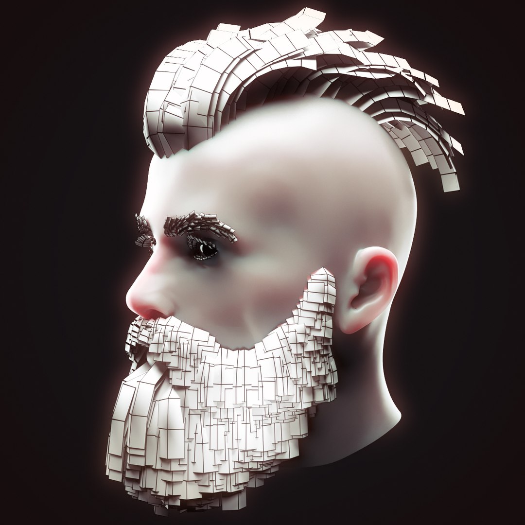 Head hair kit 1 model - TurboSquid 1512129