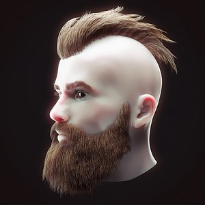 Head Hair Kit Low Poly 1