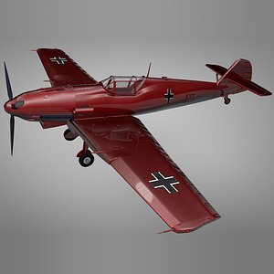 3D model messerschmitt bf 109 e