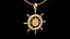 pendentif en forme de roue de poisson