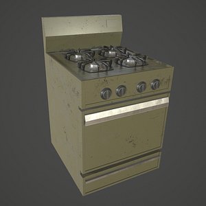 stove asset blender 3D model