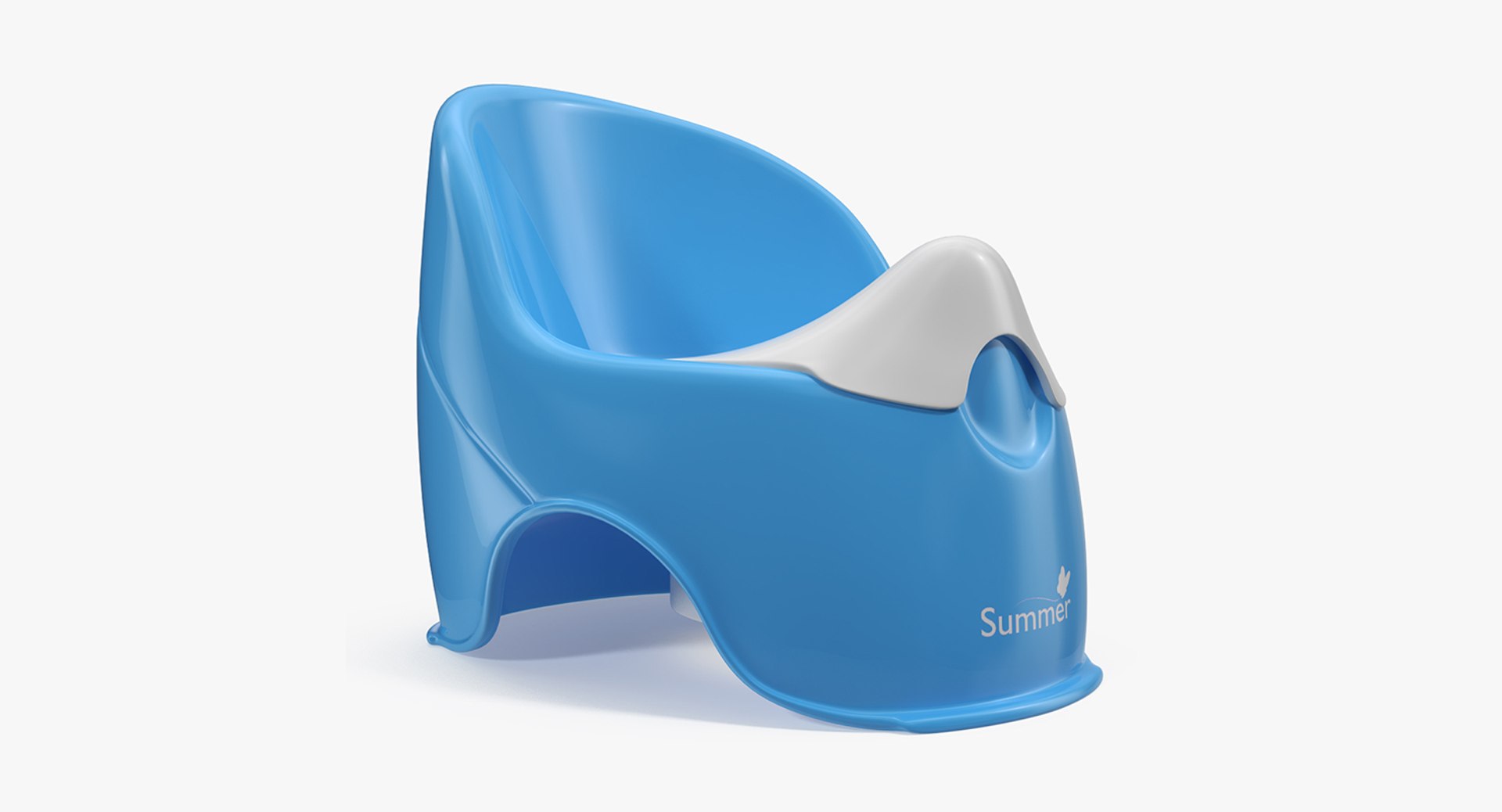 Plastic Kids Toilet 3D model preview