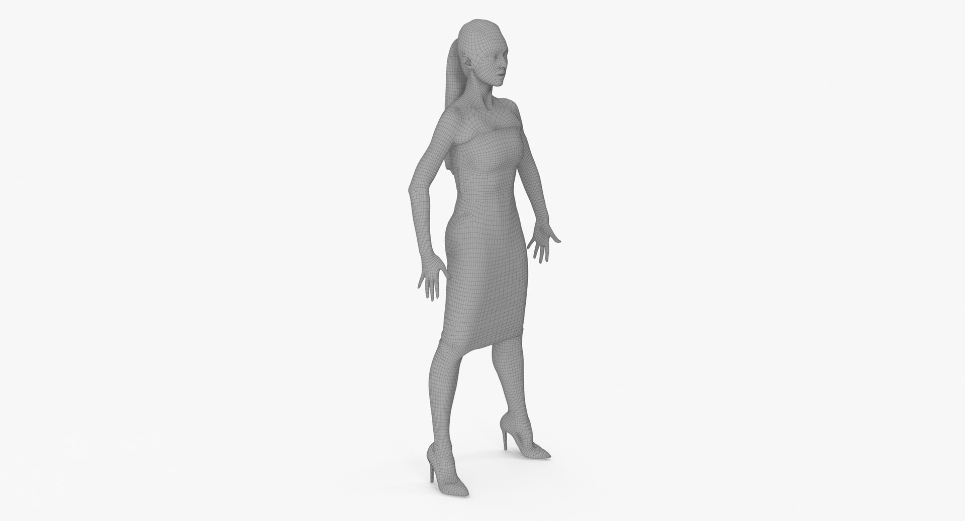 Lucie Casual Spring A Pose 3D model - TurboSquid 2031557