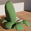 A soft chair in a floral style with petals