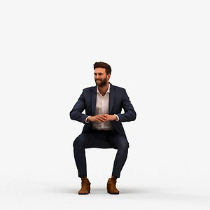 00276Olivier010 - Adult Caucasian man waiting in office wearing autumn or spring business attire