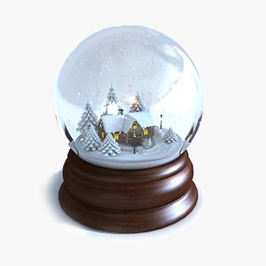 3d model of snow globe animations