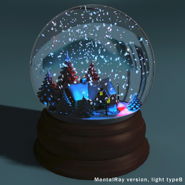 3d model of snow globe animations