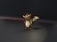 Dragón marrón de dibujos animados aparejado Low-poly modelo 3d