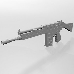 3D Heckler and Koch G3 Rifle 01 model