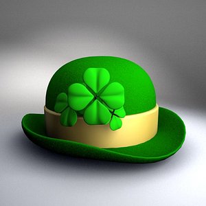 st patrick day hat 3d model