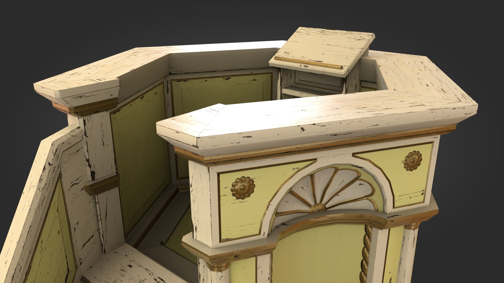 Medieval Church Pulpit White Yellow - PBR 3D model https://p.turbosquid.com/ts-thumb/Bu/9Rex4N/5e/pulpit_white_yellow_1_06/jpg/1637502668/1920x1080/fit_q87/f4eed323ac800958023a5fc83bced96d726112a2/pulpit_white_yellow_1_06.jpg