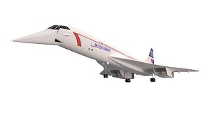 British Airways Concorde Supersonic 1985 - 1997 Livery 3D