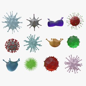 3D Viruses and cells pack model