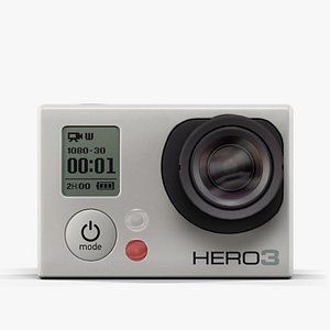 max low-poly gopro hero3 camera