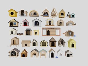 Dog House Collection 20 Styles 3d model 3D model