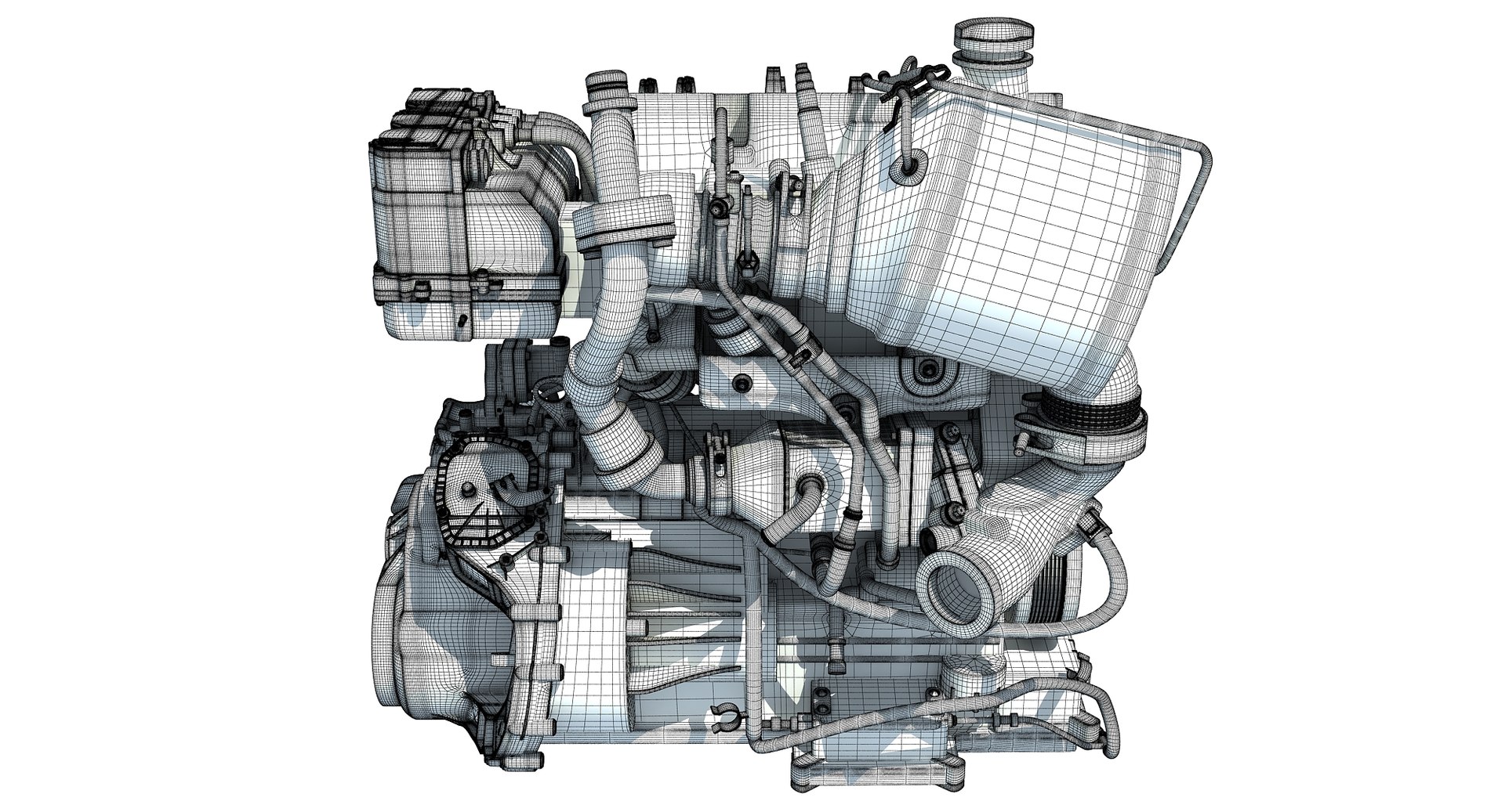 volkswagen xl1 engine 3d model