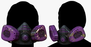 3D 3D Gas mask respirator scifi futuristic model