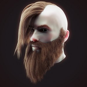 Head Hair Kit Low Poly 4