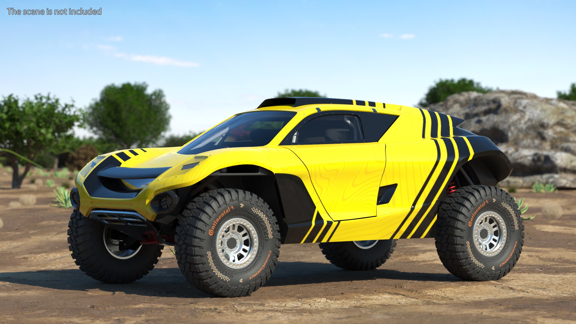 Extreme E Car Racing Electric SUV Clean Rigged for Cinema 3D model preview