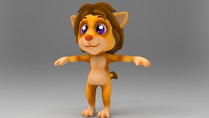 3D Lion Cartoon model