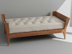 3d model bench daybed