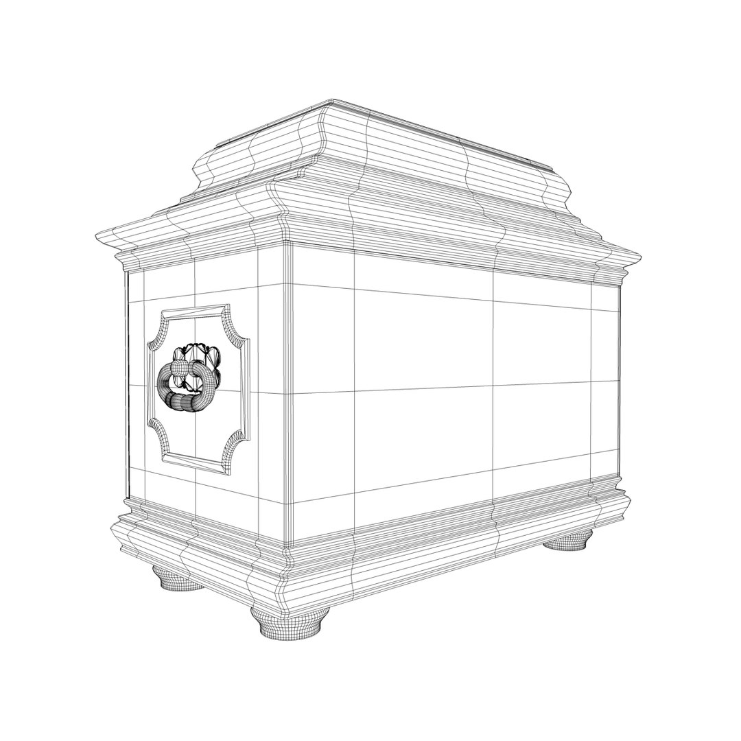 3d model chest wood