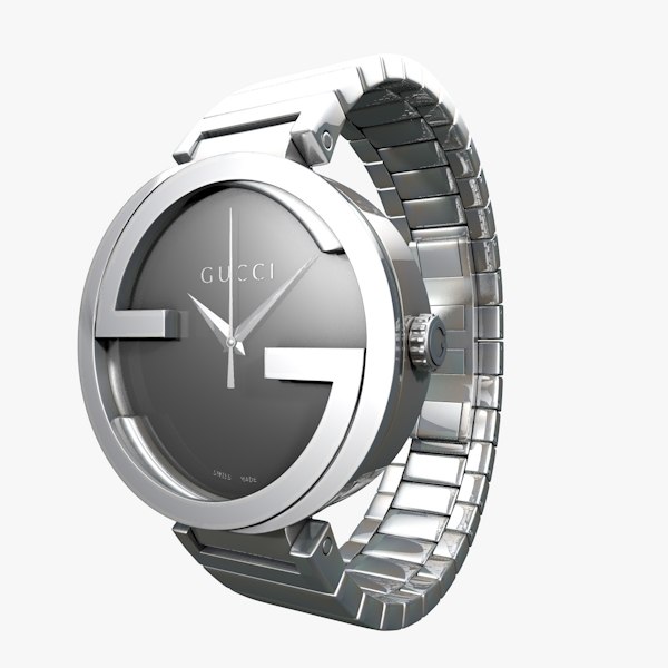 3d gucci interlocking stainless steel model