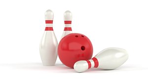 3D Bowling Ball and Pins