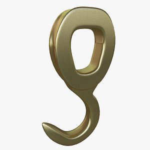 3D old metal hook model