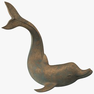 Bronze Dolphin Sculpture 3D model
