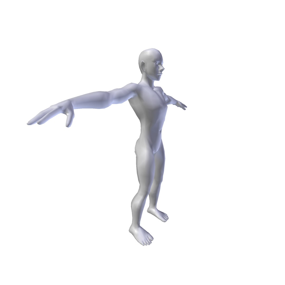 3D Anime Man 1 74m Basemesh - TurboSquid 2322558