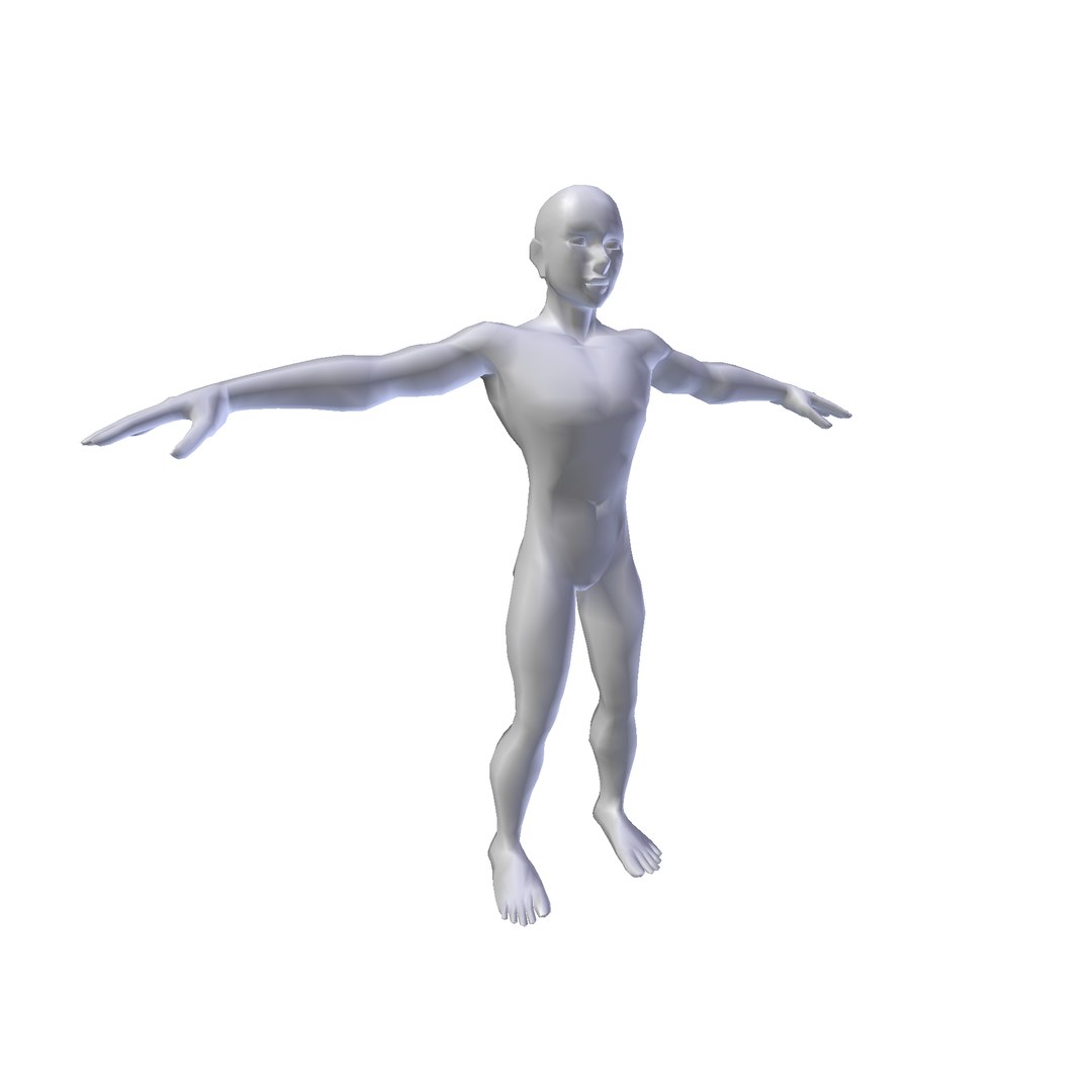 3D Anime Man 1 74m Basemesh - TurboSquid 2322558