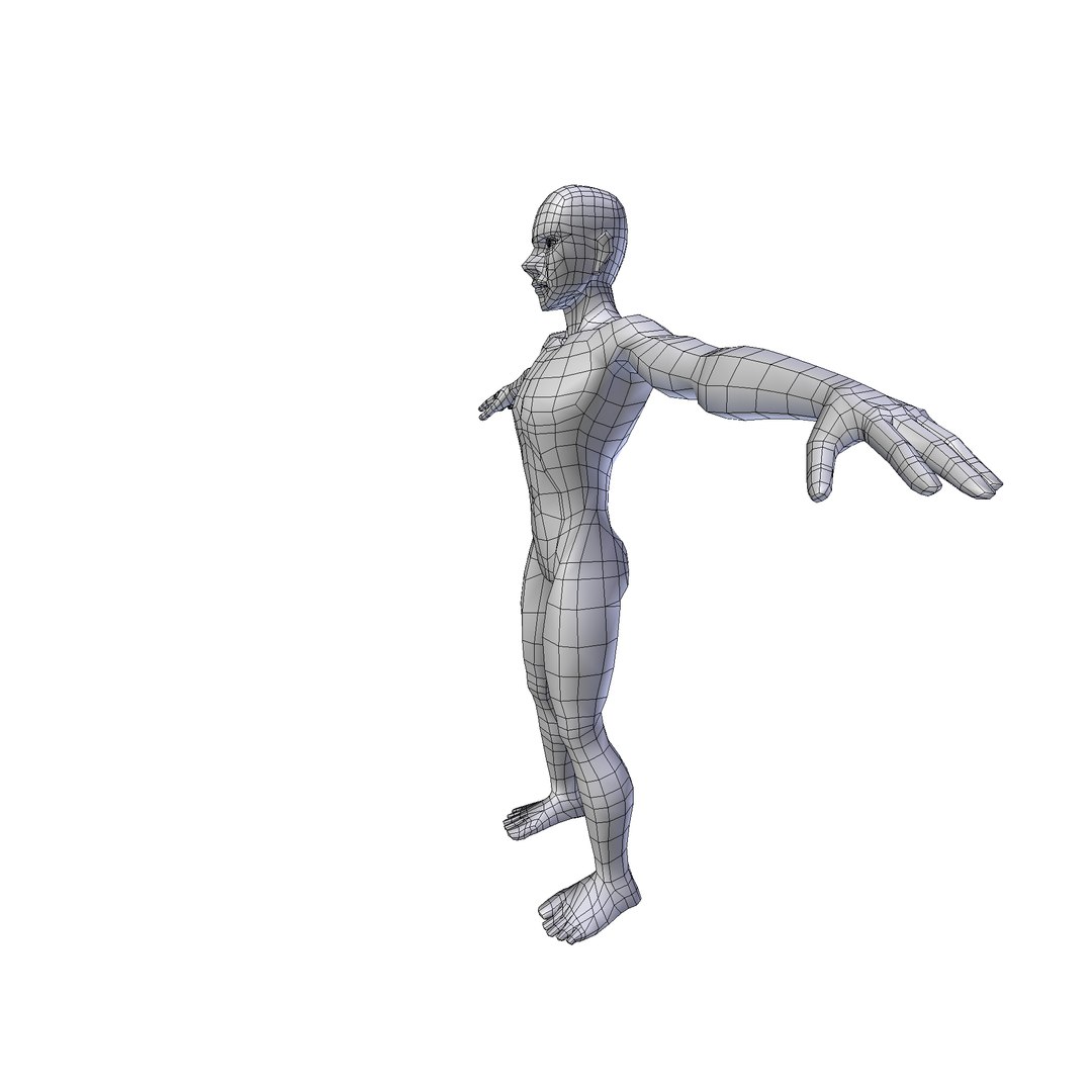 3D Anime Man 1 74m Basemesh - TurboSquid 2322558