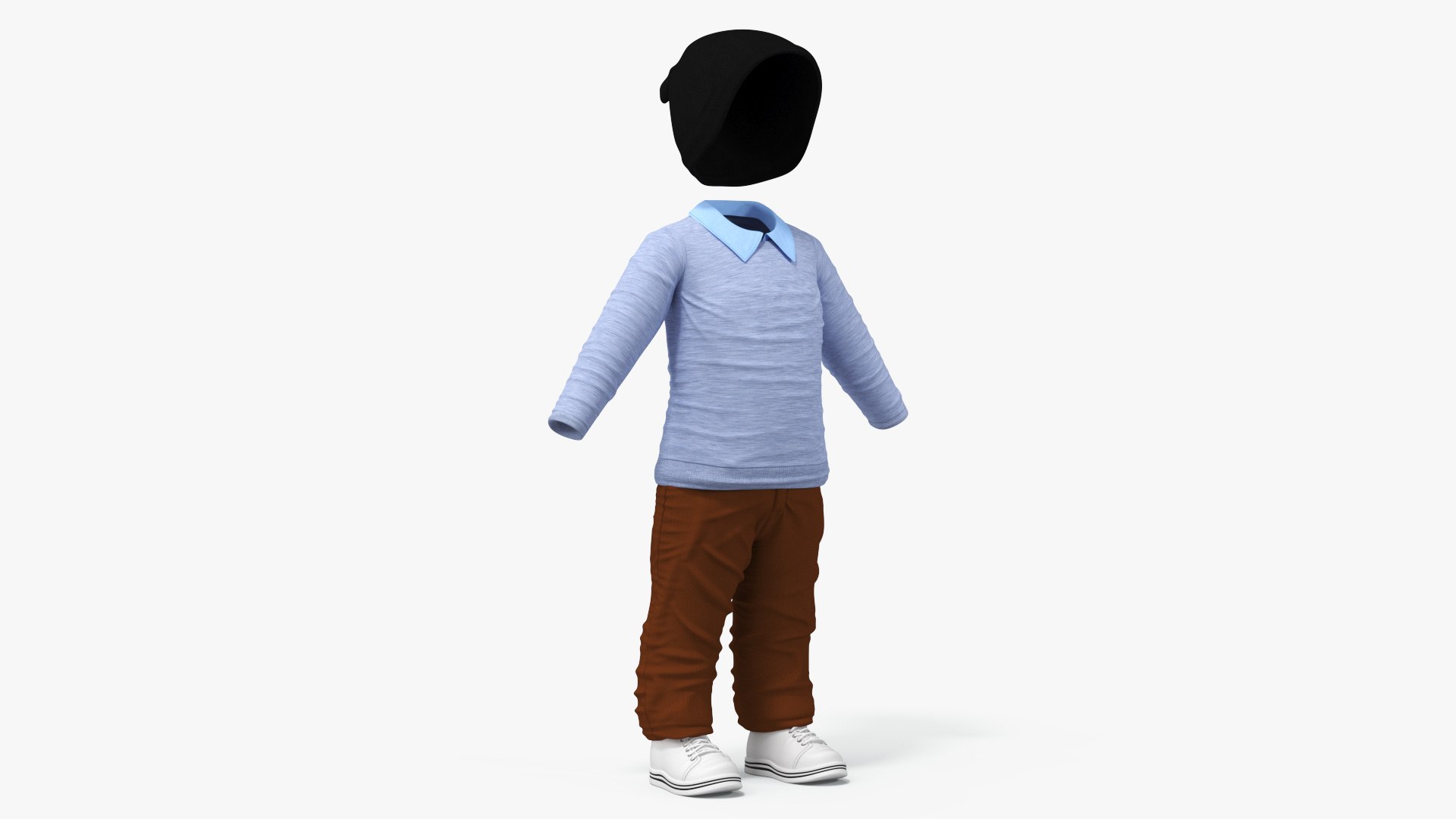 Fall Clothing for One Year Old Baby 3D model preview